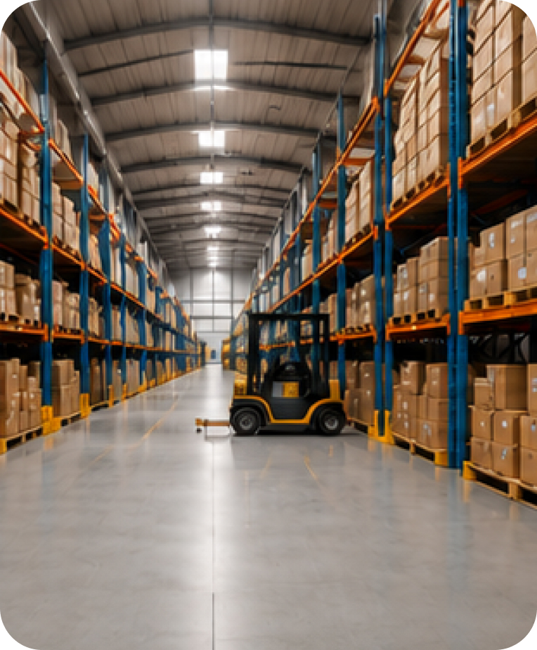 Warehouse aisle